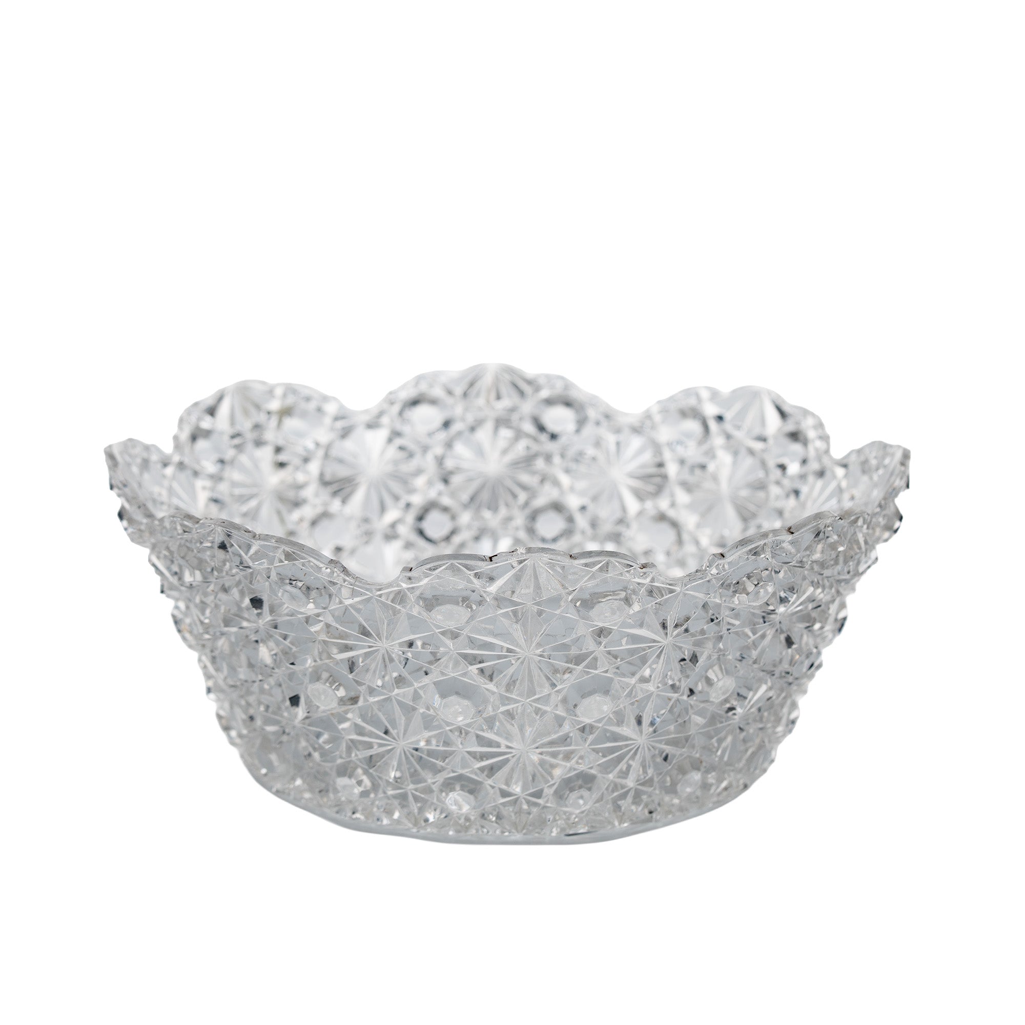 Doyle & Company No. 300 Daisy & Button Bowl - Scalloped Starburst Glass
