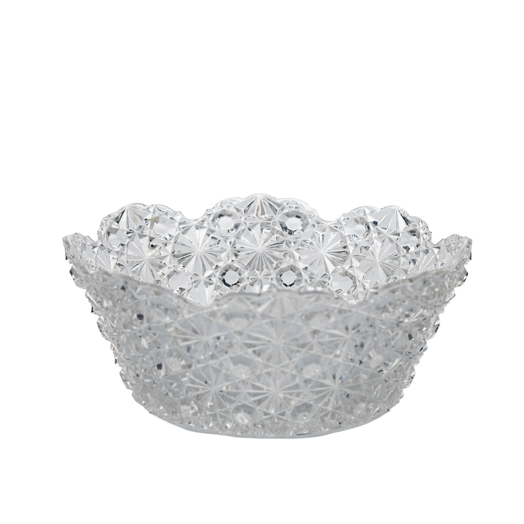 Doyle & Company No. 300 Daisy & Button Bowl - Scalloped Starburst Glass