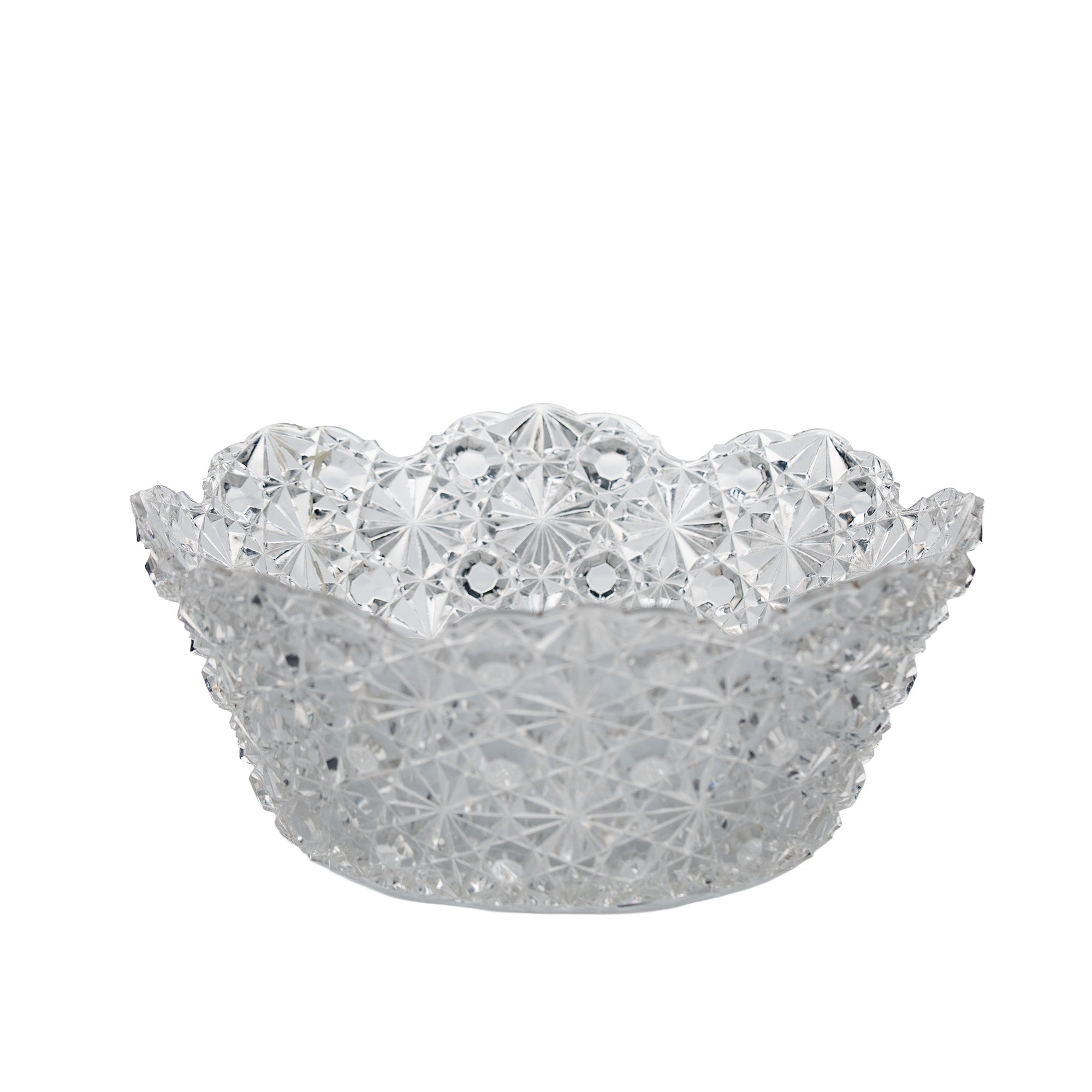 Doyle & Company No. 300 Daisy & Button Bowl - Scalloped Starburst Glass