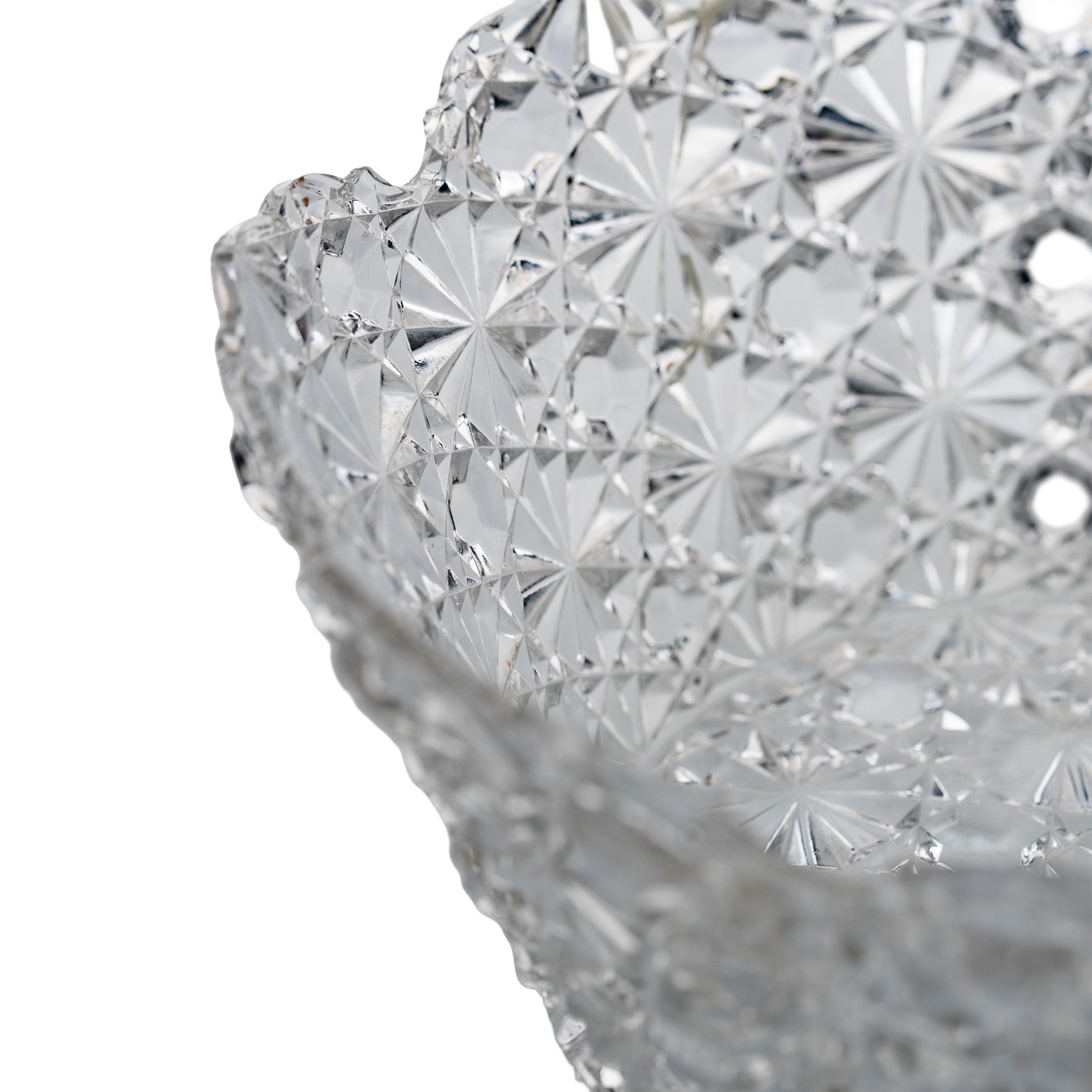 Doyle & Company No. 300 Daisy & Button Bowl - Scalloped Starburst Glass