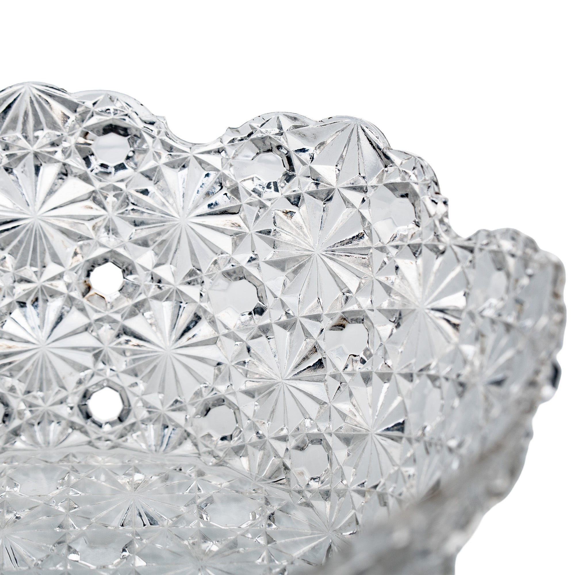 Doyle & Company No. 300 Daisy & Button Bowl - Scalloped Starburst Glass
