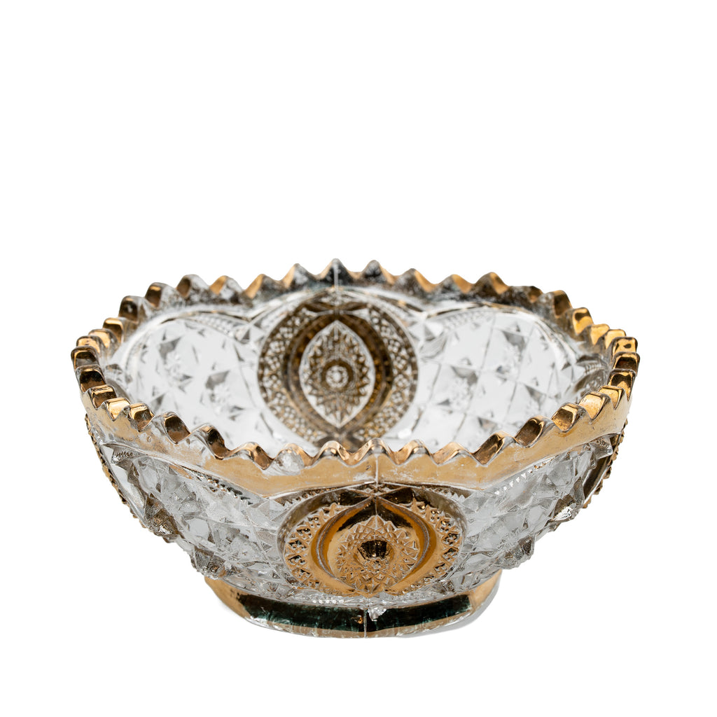 Northwood Memphis Medallions Bowl - Gold Gilt Trim