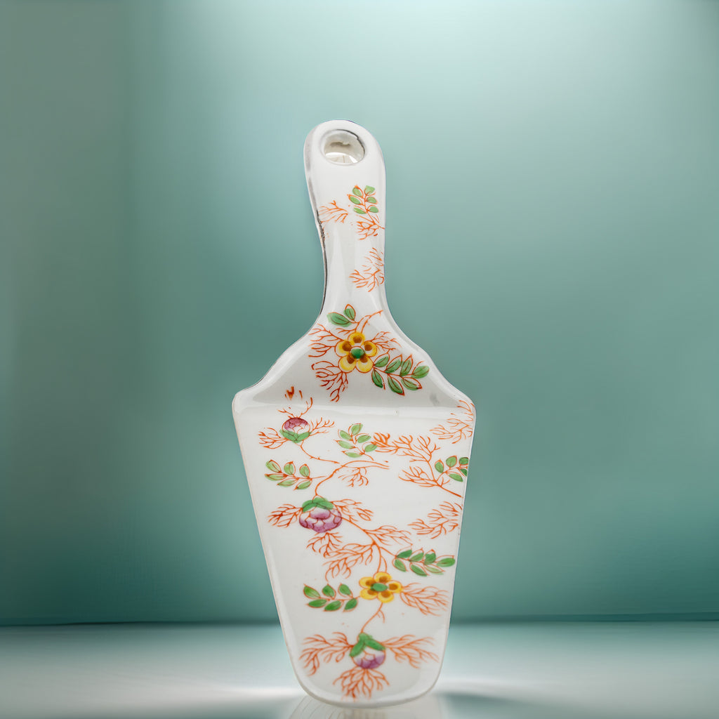 Mikori Ware Porcelain Cake & Pie Server - Hand-Painted Floral