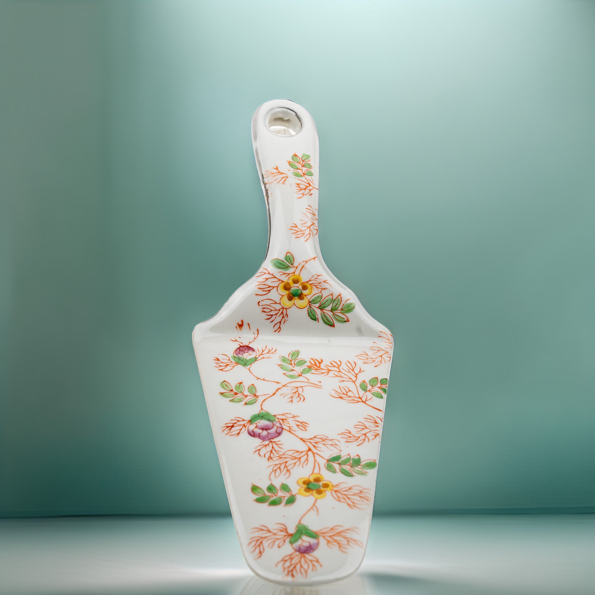 Mikori Ware Porcelain Cake & Pie Server - Hand-Painted Floral