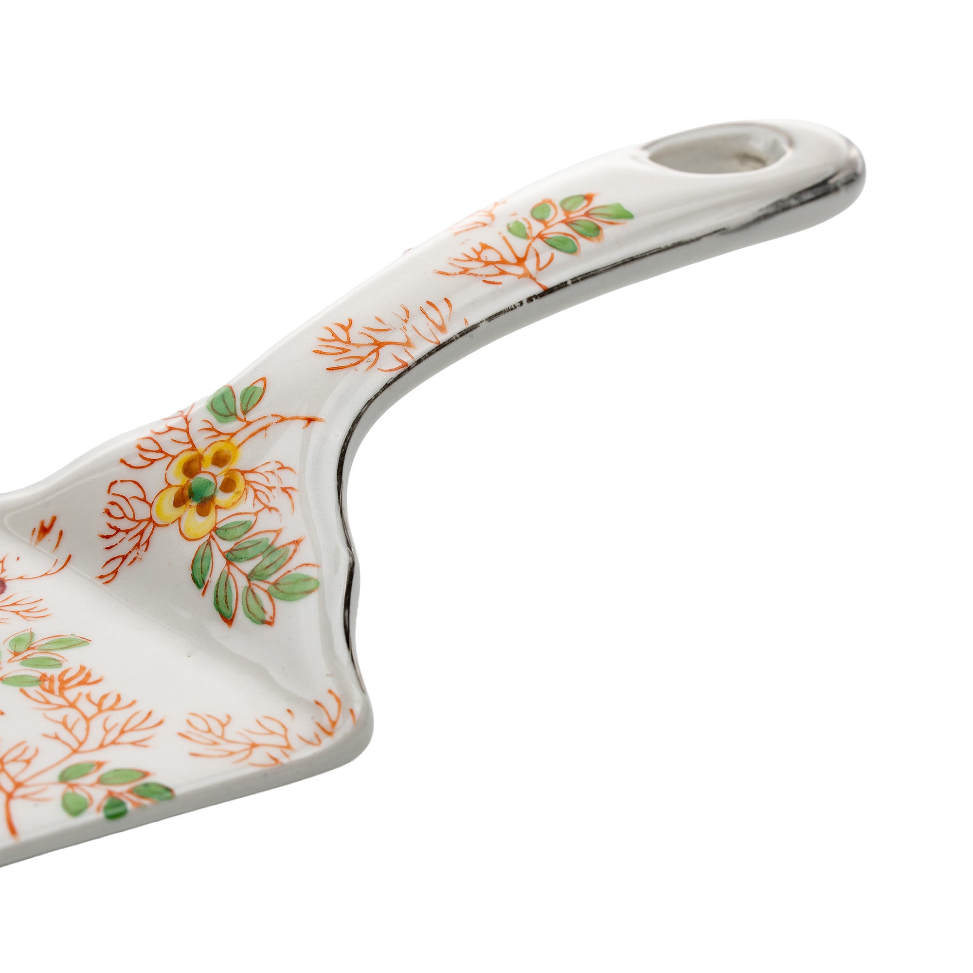 Mikori Ware Porcelain Cake & Pie Server - Hand-Painted Floral