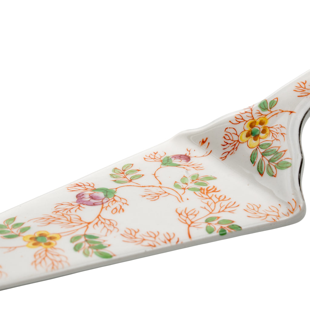 Mikori Ware Porcelain Cake & Pie Server - Hand-Painted Floral