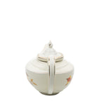 Hall Autumn Leaf Aladdin Teapot - Cream Ceramic with Infuser