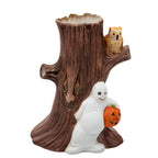 Heartline Spooky Tree Ceramic Luminary - 1985 Halloween Stump