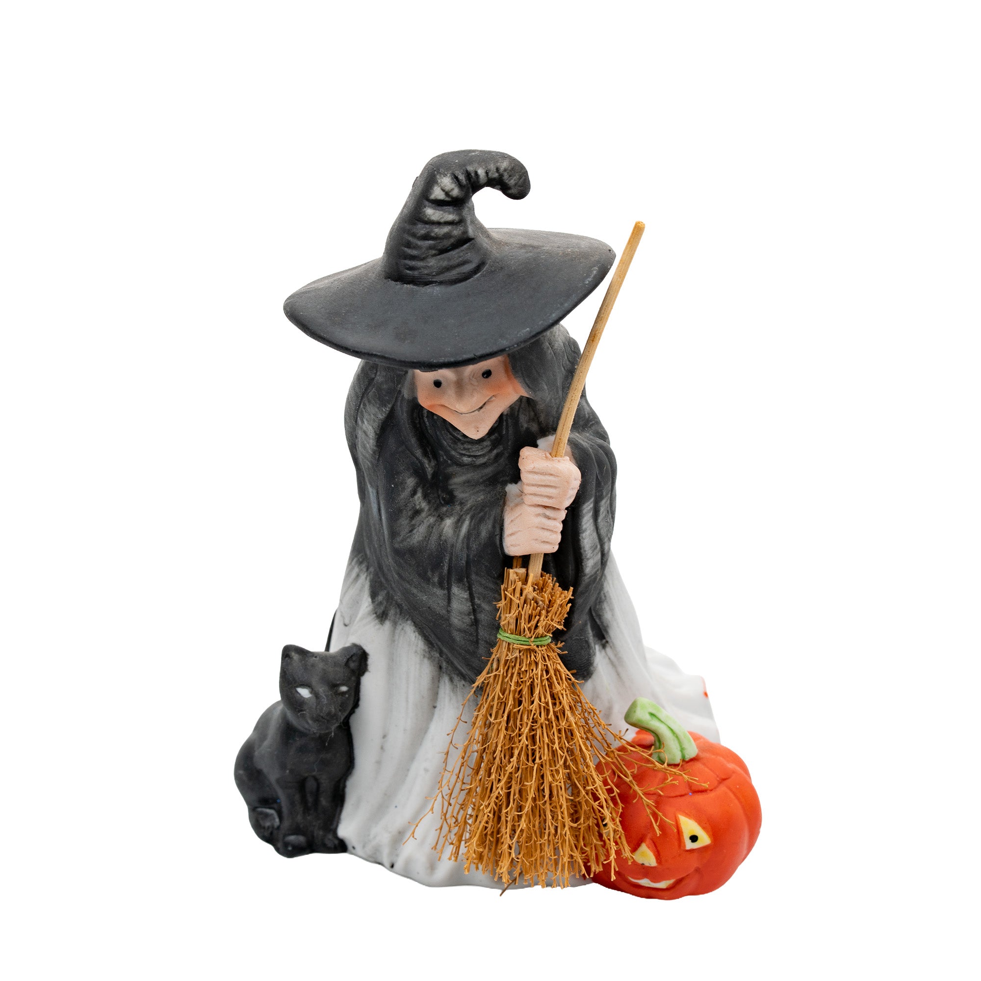 United China & Glass Witch Figurine - Hand-Painted Halloween Decor