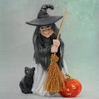 United China & Glass Witch Figurine - Hand-Painted Halloween Decor