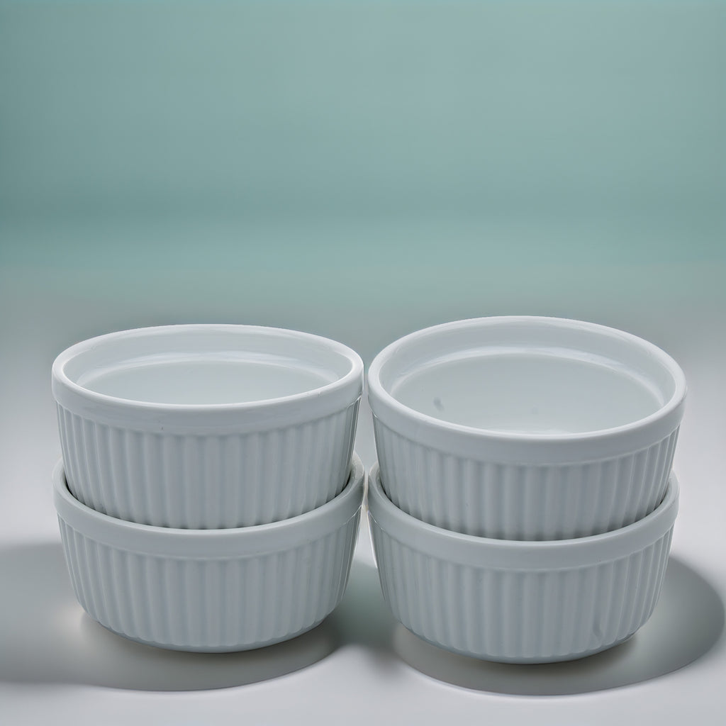 Threshold Porcelain Ramekin Set of 4 - Ribbed White