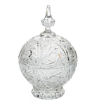 Cut Crystal Covered Candy Dish - Zajecar Pedestal Bonbon Jar