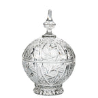 Cut Crystal Covered Candy Dish - Zajecar Pedestal Bonbon Jar