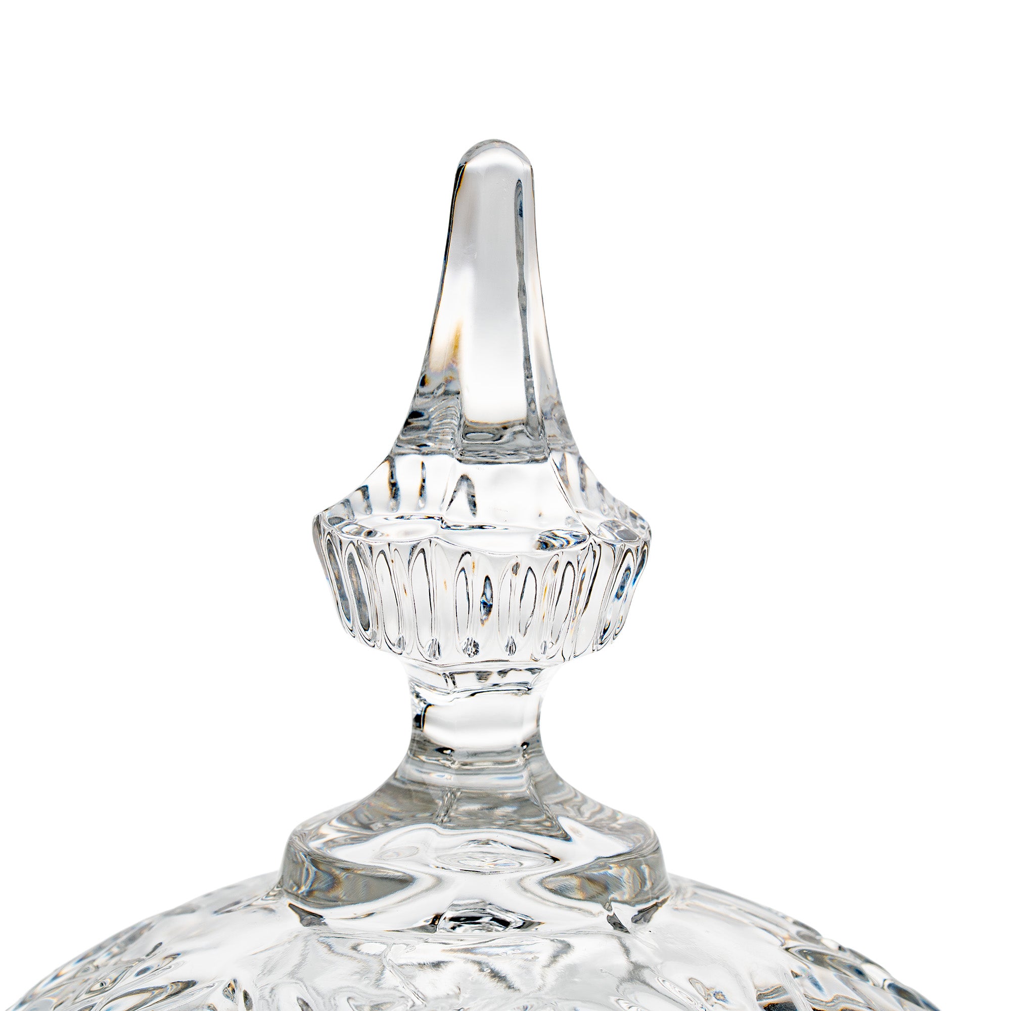 Cut Crystal Covered Candy Dish - Zajecar Pedestal Bonbon Jar