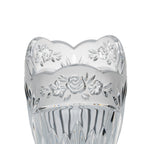 Oneida Southern Garden Cut Crystal Vase - Scalloped Rim & Floral Band