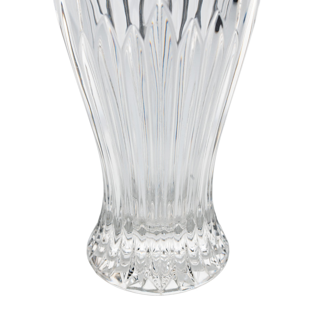 Oneida Southern Garden Cut Crystal Vase - Scalloped Rim & Floral Band