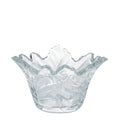 Maple Leaf Lead Crystal Bowl - Scalloped Ruffled Rim