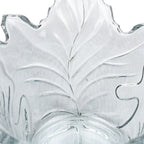Maple Leaf Lead Crystal Bowl - Scalloped Ruffled Rim