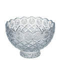 Brussels Crystal Pedestal Bowl - Scalloped Floral Rim