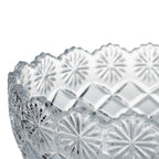 Brussels Crystal Pedestal Bowl - Scalloped Floral Rim