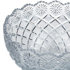 Brussels Crystal Pedestal Bowl - Scalloped Floral Rim