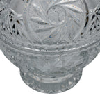 Polonia Cut Crystal Candy Jar - Faceted Finial & Starburst Cut