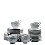 Gold Standard Pink Rose Dinnerware Set - 40-Piece Porcelain