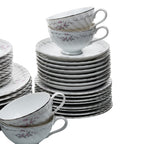 Gold Standard Pink Rose Dinnerware Set - 40-Piece Porcelain