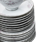 Gold Standard Pink Rose Dinnerware Set - 40-Piece Porcelain
