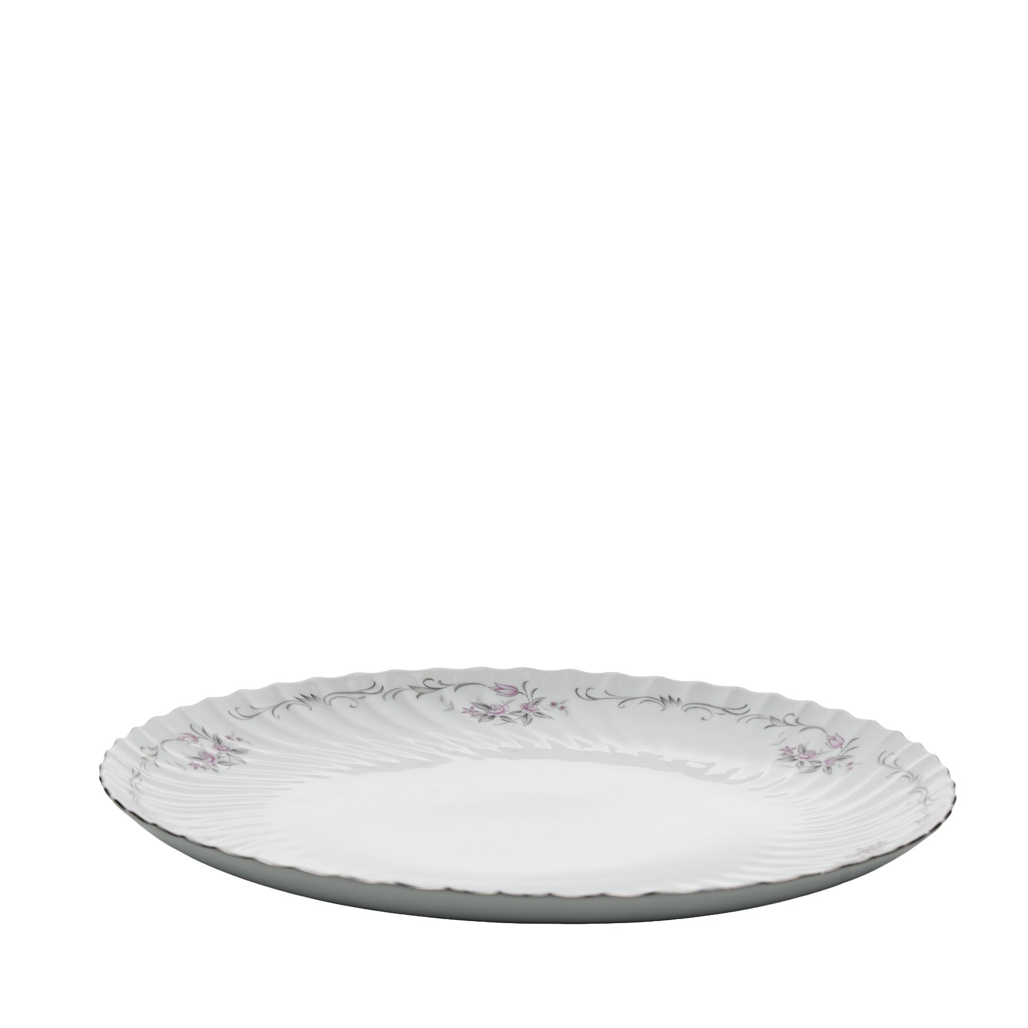 Gold Standard GST1 Porcelain Chop Plate - Scalloped Torse Rim