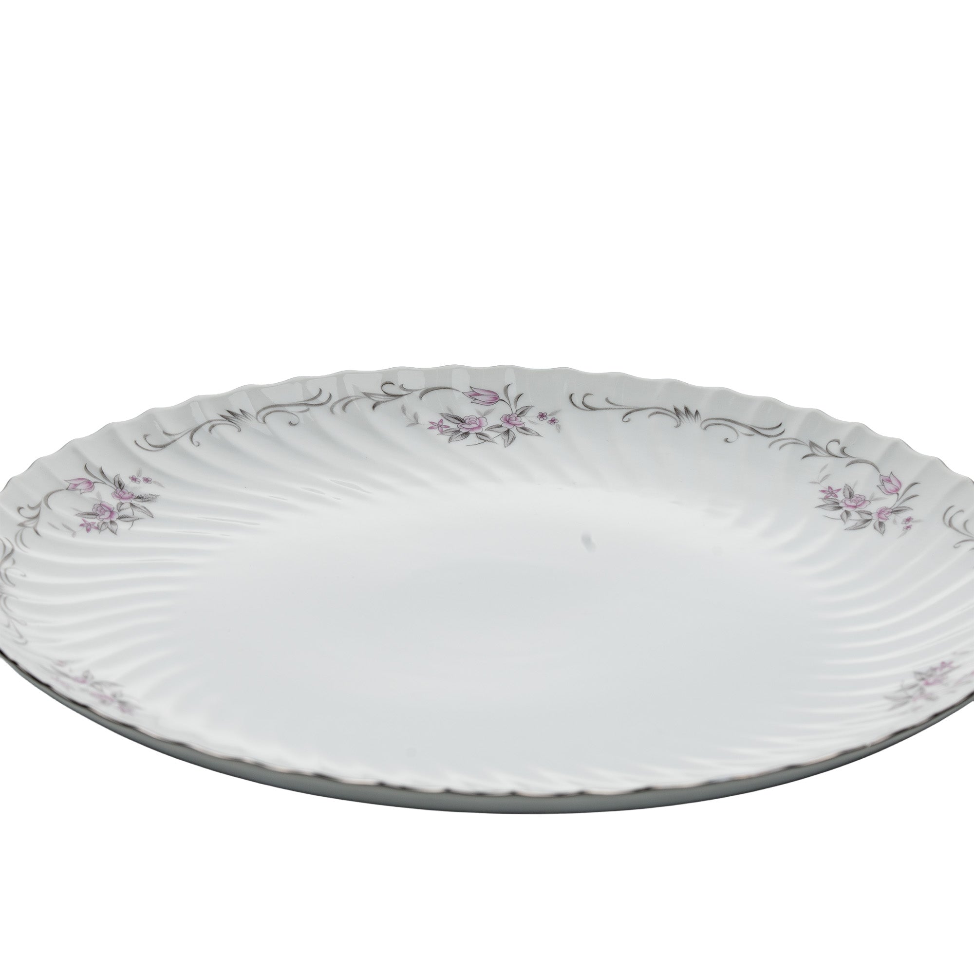Gold Standard GST1 Porcelain Chop Plate - Scalloped Torse Rim