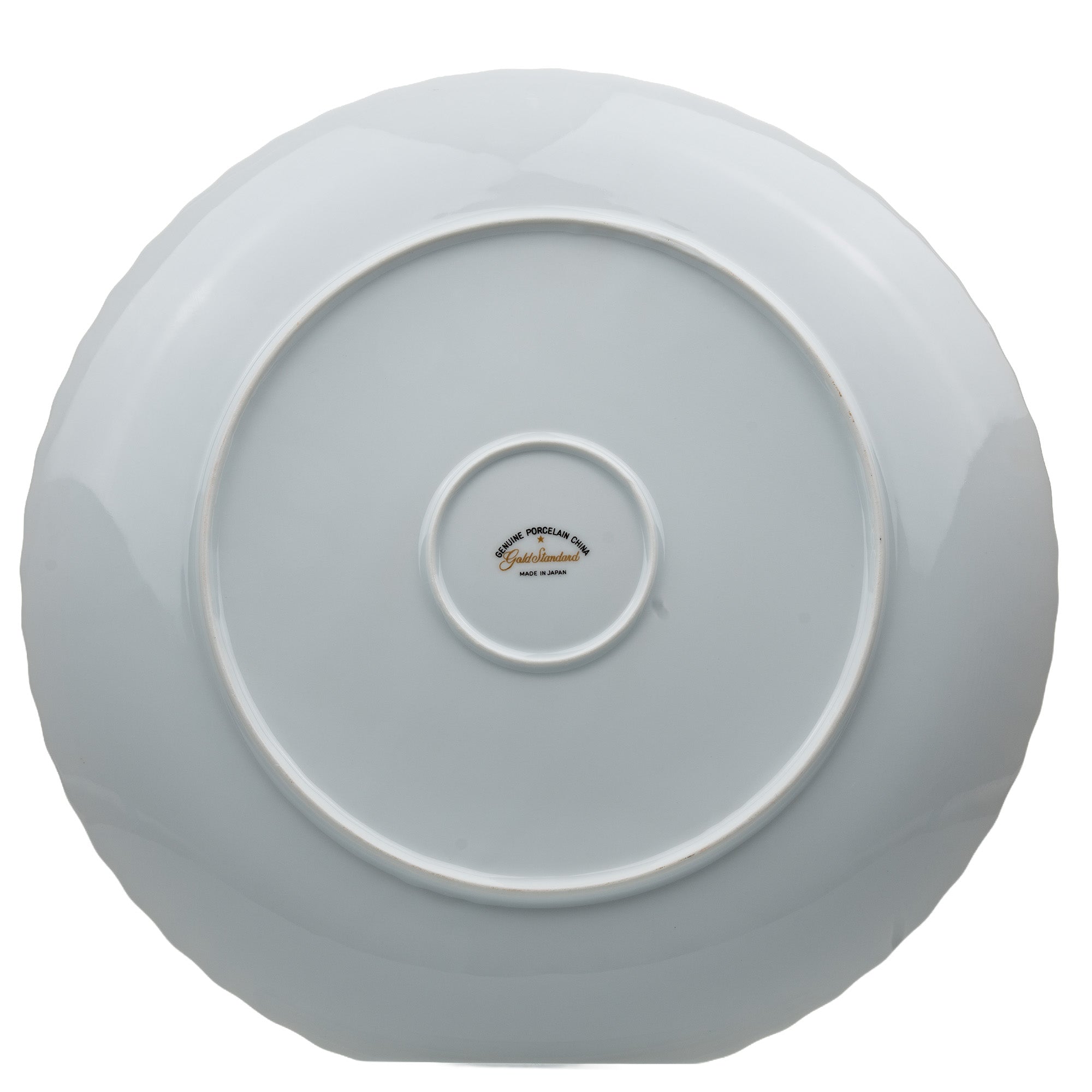 Gold Standard GST1 Porcelain Chop Plate - Scalloped Torse Rim