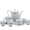 Gold Standard GST1 Porcelain Teapot and Teacup set - Pink Floral and Platinum Trim