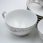 Gold Standard GST1 Porcelain Teapot and Teacup set - Pink Floral and Platinum Trim