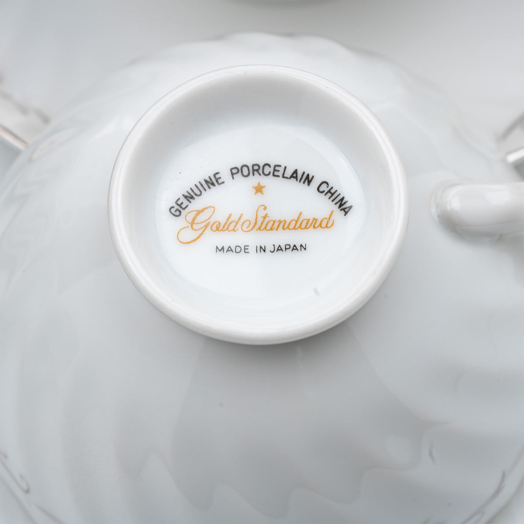 Gold Standard GST1 Porcelain Teapot and Teacup set - Pink Floral and Platinum Trim
