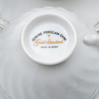 Gold Standard GST1 Porcelain Teapot and Teacup set - Pink Floral and Platinum Trim