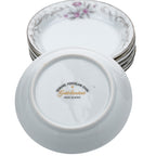 Gold Standard GST1 Pink Floral Coasters Butter Pats - Scalloped Silver Trim