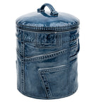 Sittre Ceramic Denim Jeans Cookie Jar Storage Canister