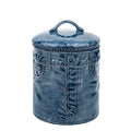 Sittre Ceramic Jeans Cookie Jar Storage Canister - Blue Glazed Novelty Canister