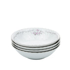 Gold Standard GST1 Porcelain Cereal Bowl Set - Scalloped Silver Trim