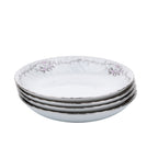 Gold Standard GST1 Coupe Soup Bowl Set - Pink Rose & Silver Trim