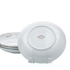 Gold Standard GST1 Coupe Soup Bowl Set - Pink Rose & Silver Trim
