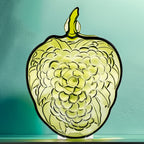 Indiana Glass Grape Cluster Bowl - Avocado Green Centerpiece