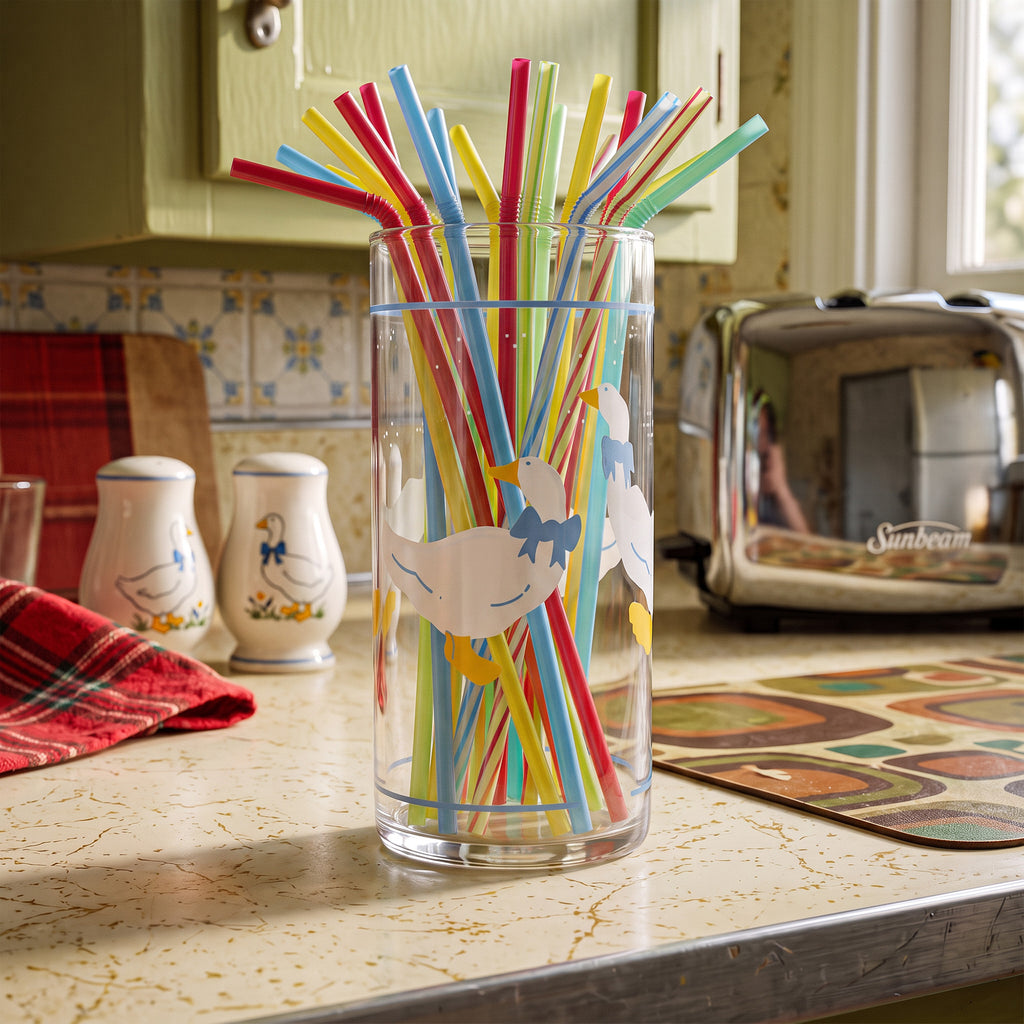 Libbey Country Goose Canister - Tall 7.5in Glass