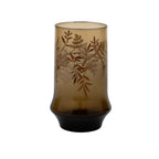 Libbey Gold Bounty Amber Tumbler Set - Wheat & Ribbon Motif