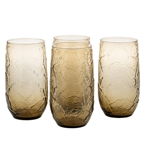 Anchor Hocking Sherwood Spicy Brown Tumbler - Set of 4