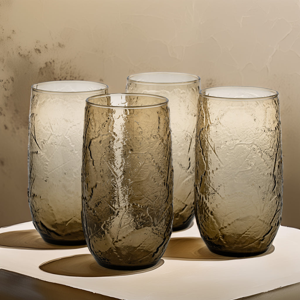 Anchor Hocking Sherwood Spicy Brown Tumbler - Set of 4