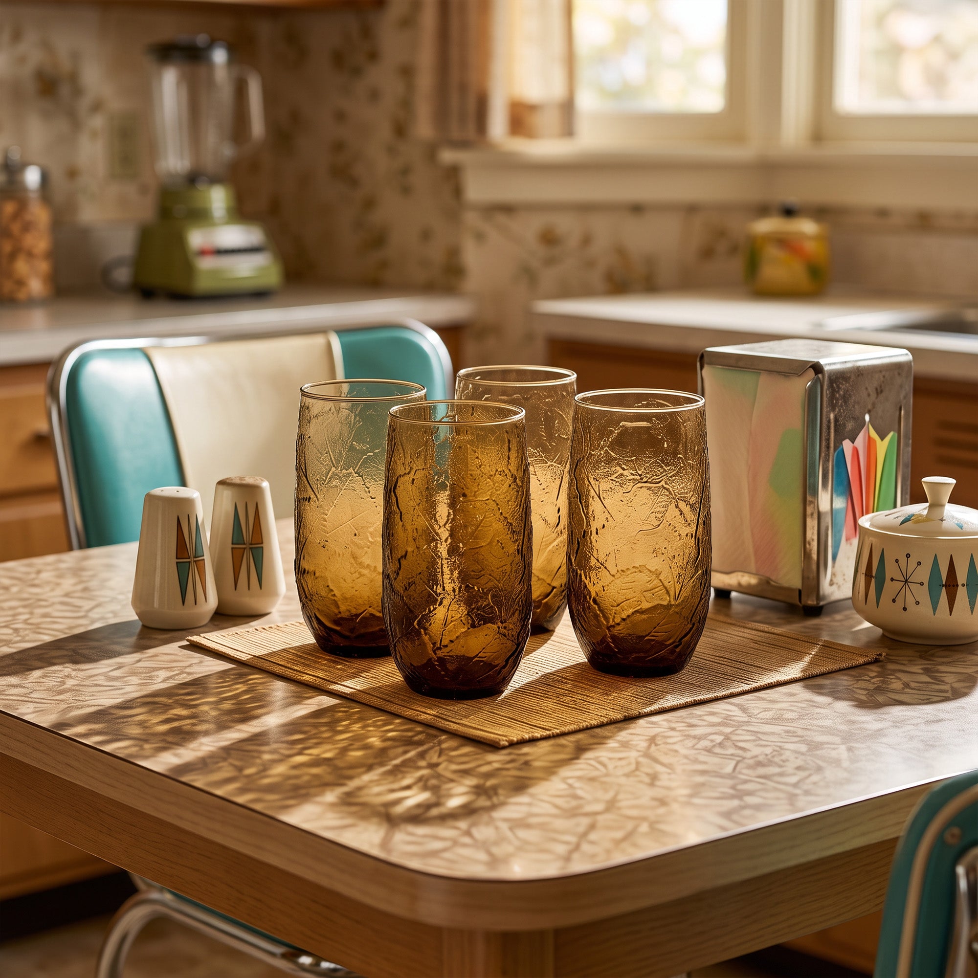 Anchor Hocking Sherwood Spicy Brown Tumbler - Set of 4