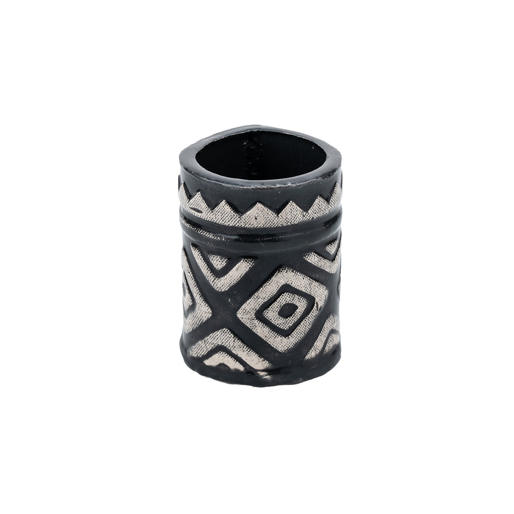 Ceramic Wall Plaque Set by Tyler J - Tribal Geometric Accents