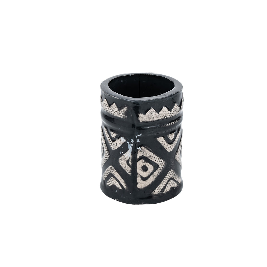 Ceramic Wall Plaque Set by Tyler J - Tribal Geometric Accents